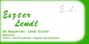 eszter lendl business card